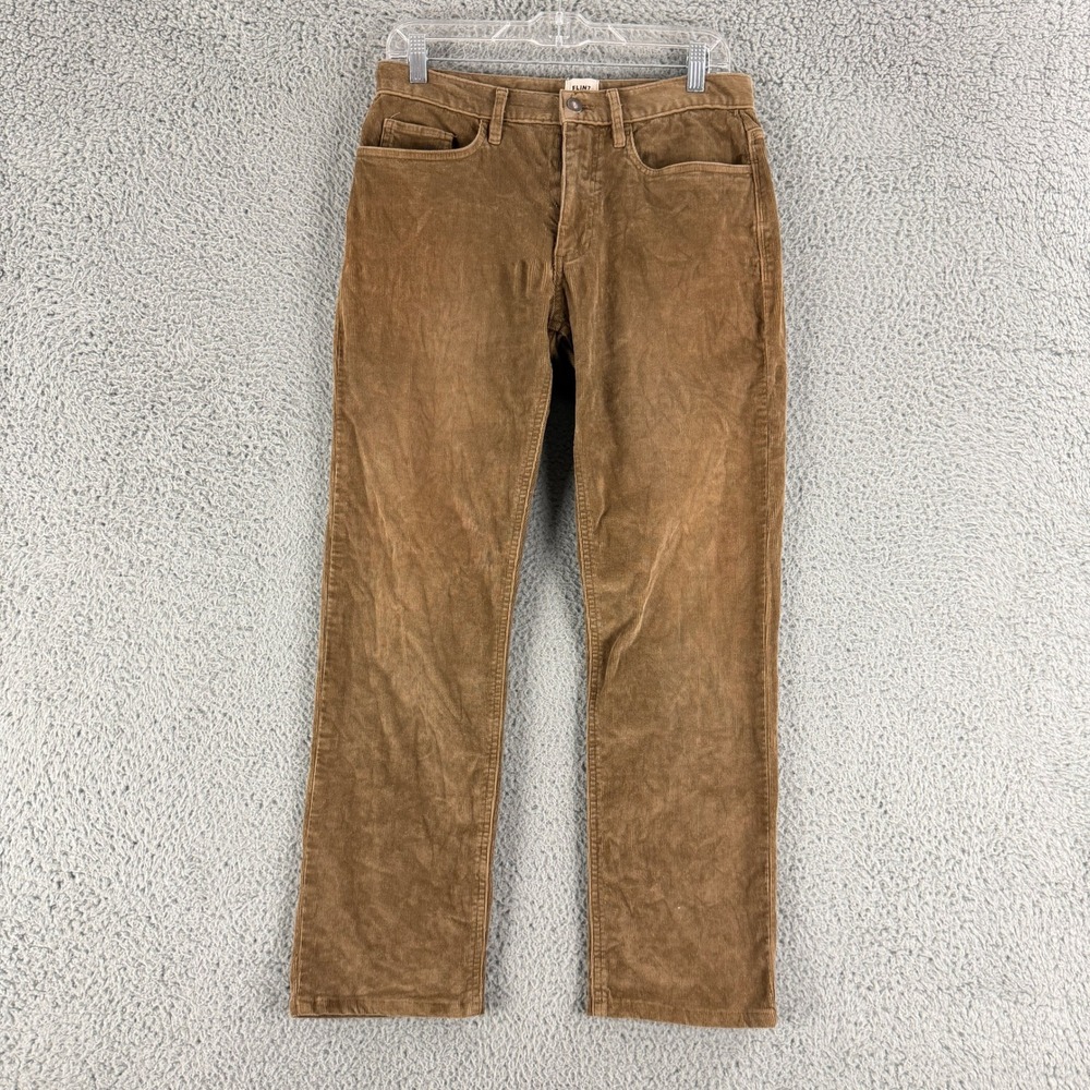 Flint and Tinder Corduroy Pants Mens 29x30 Brown Straight Fit Stretch 5 Pocket